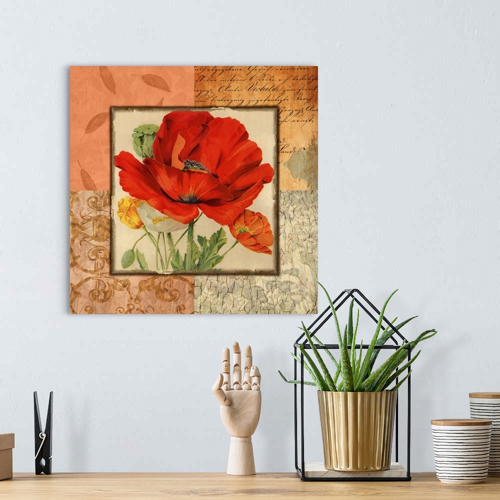 A bohemian room featuring Alhambra Poppies I