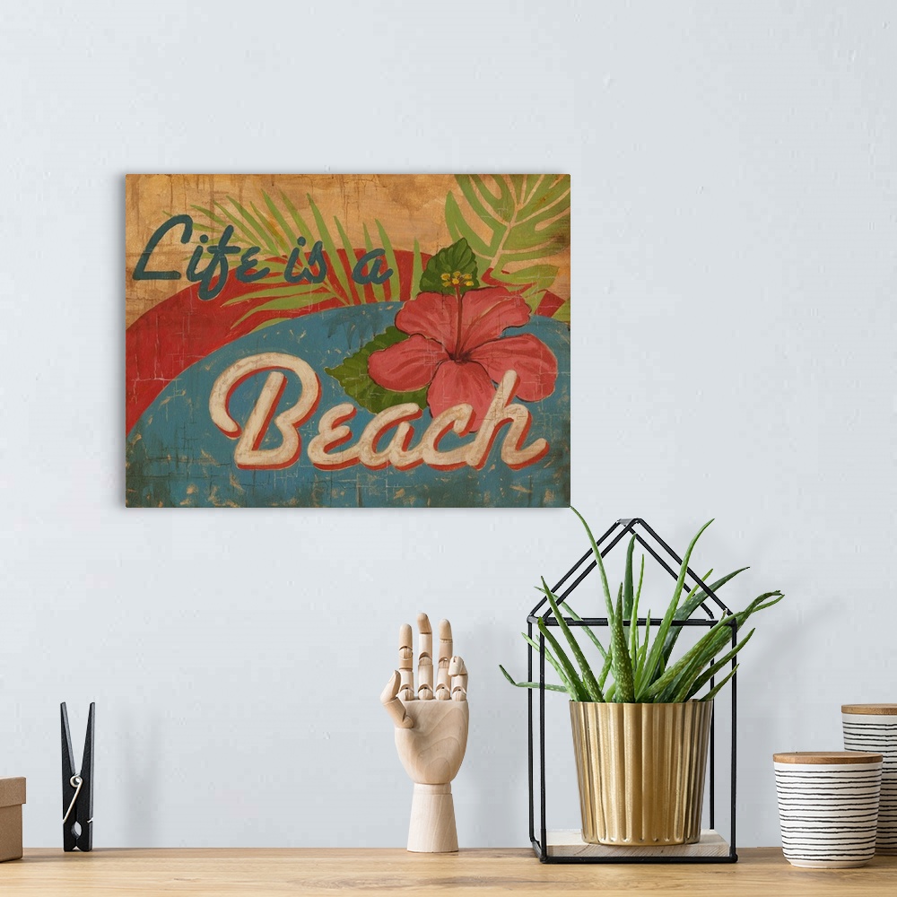 A bohemian room featuring Beach Signs - Life