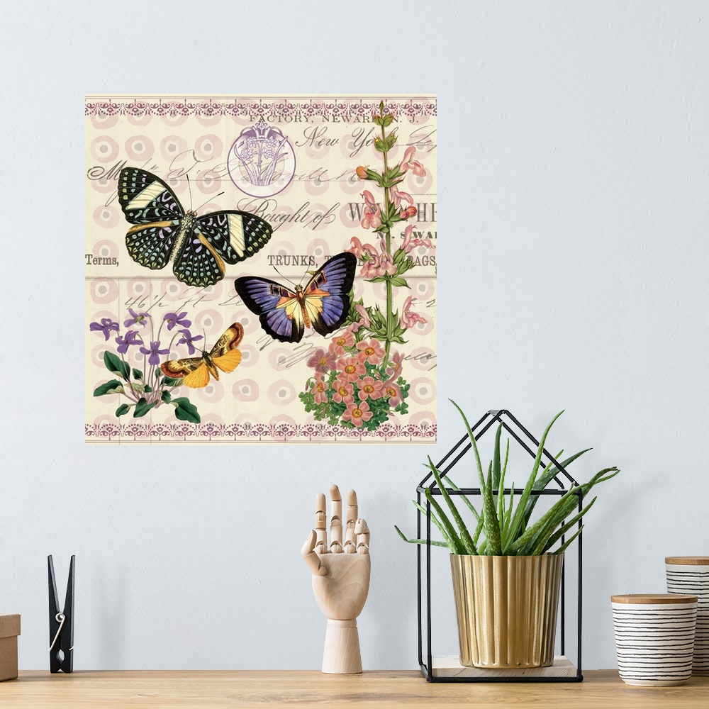A bohemian room featuring Butterfly Botanical II