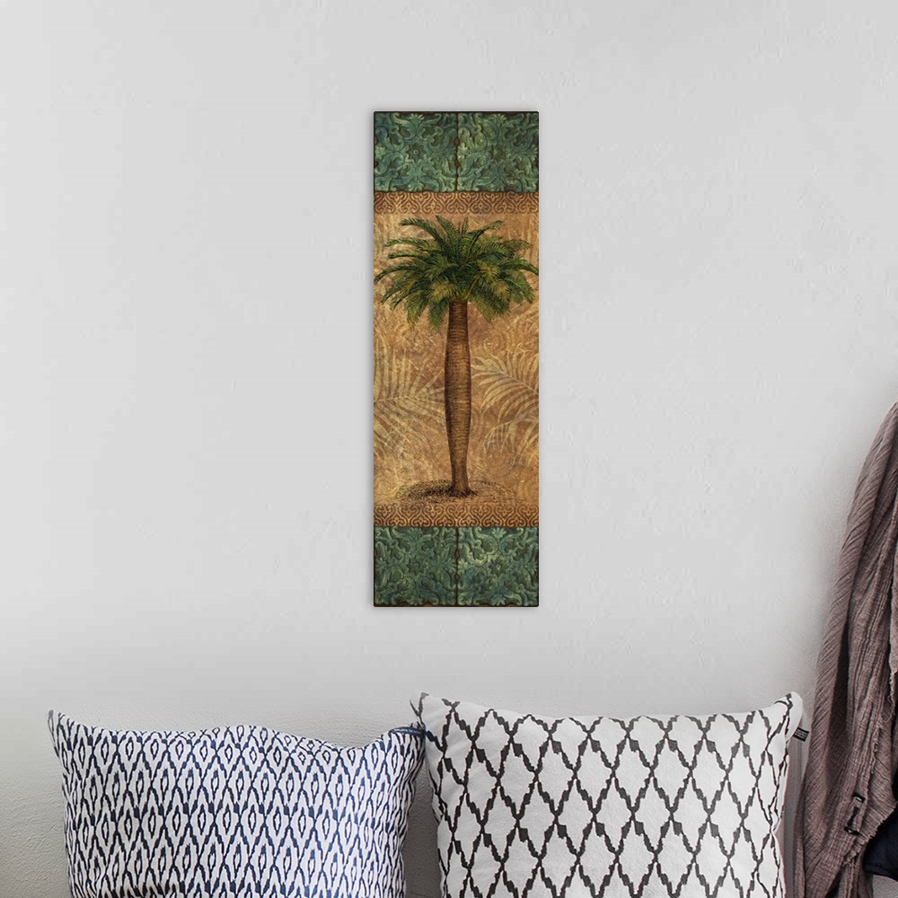 A bohemian room featuring Casbah Palm Panel II