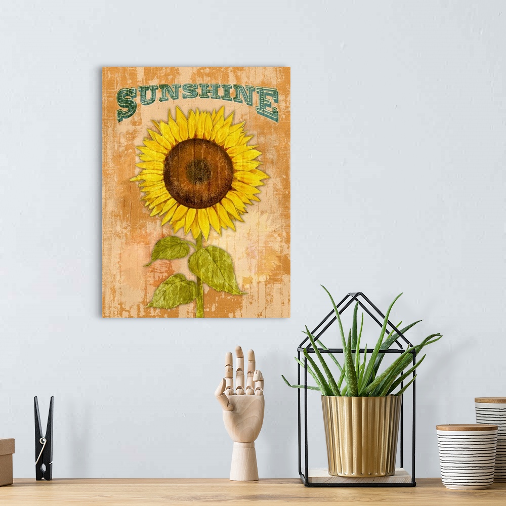 A bohemian room featuring Country Sunflowers II