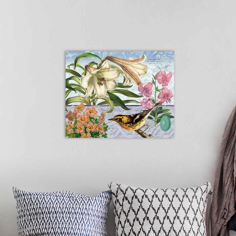 A bohemian room featuring Easter Lily Botanical I