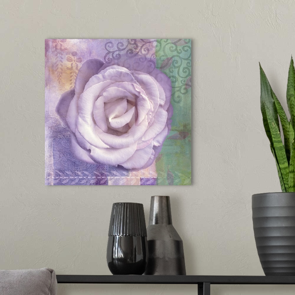 A modern room featuring Lavender Rose I