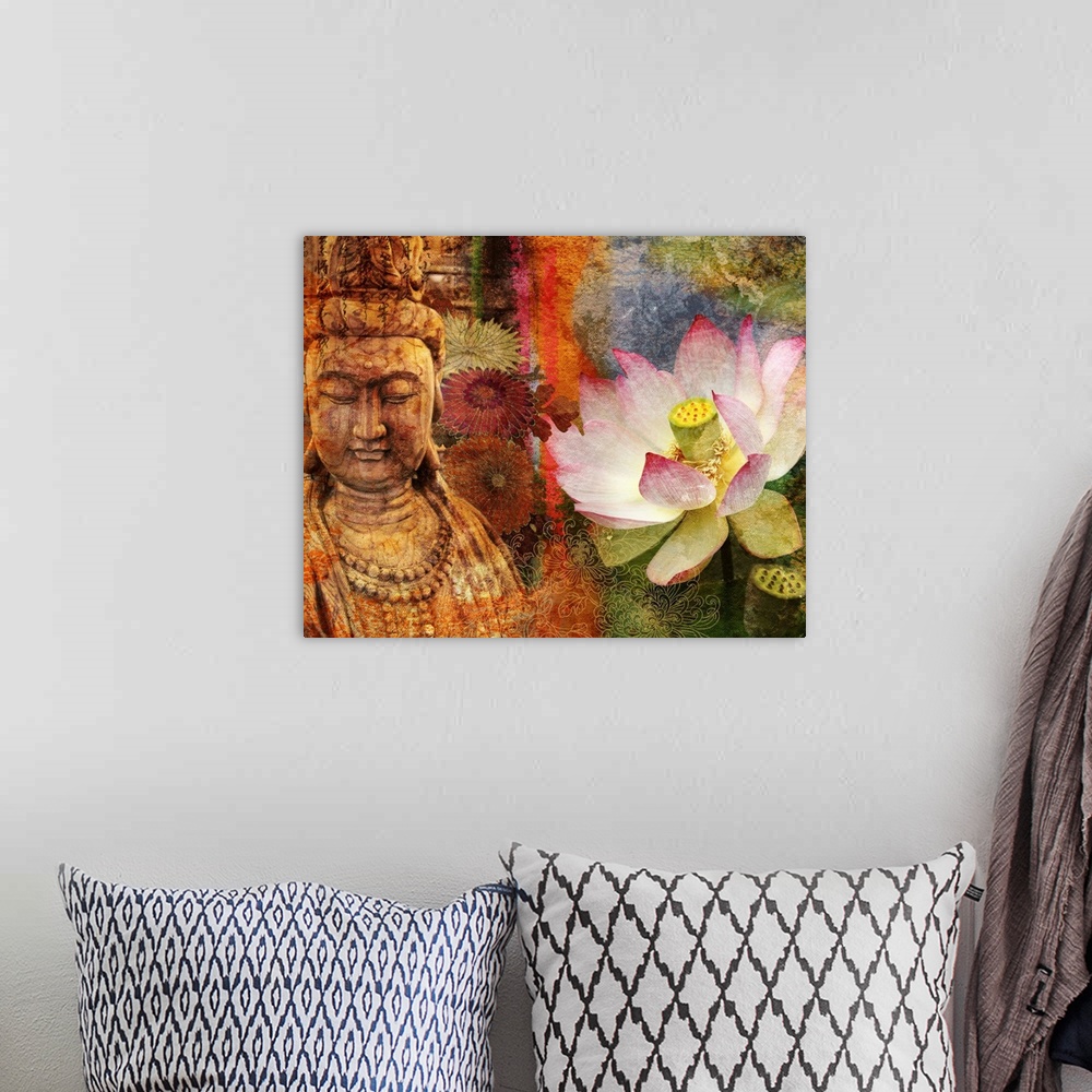 A bohemian room featuring Lotus Sutra II