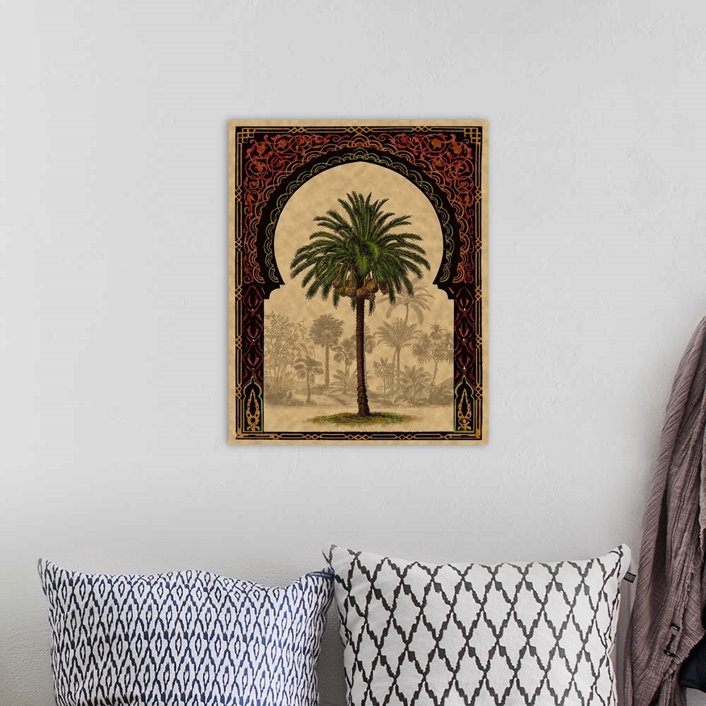 A bohemian room featuring Moorish Palm I