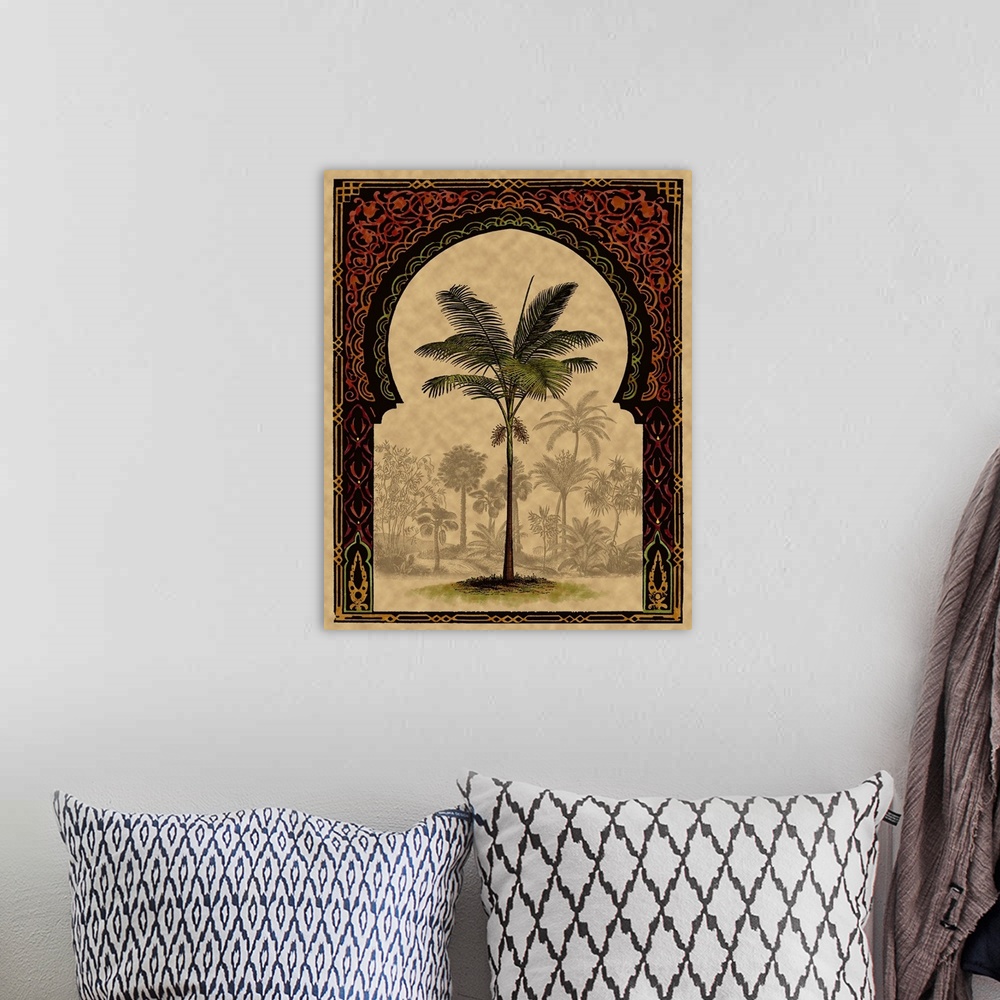 A bohemian room featuring Moorish Palm II