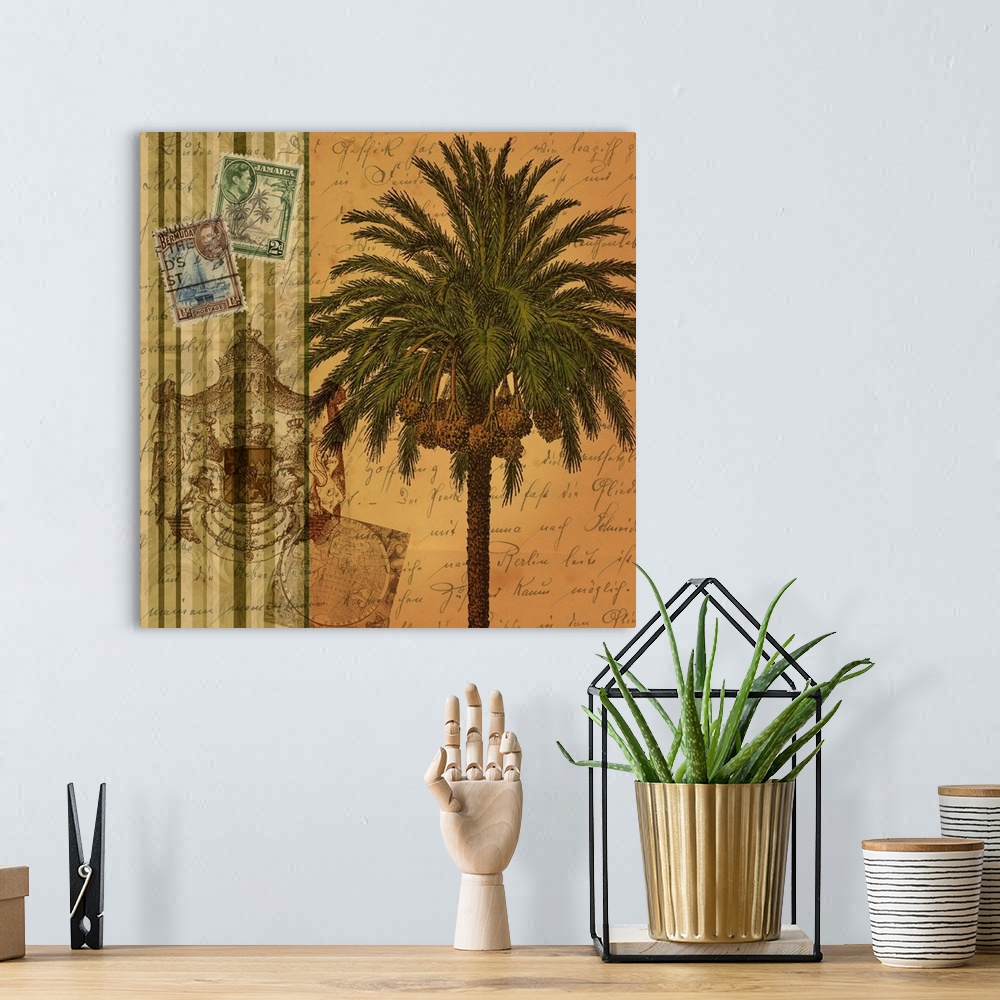 A bohemian room featuring Safari Palm III