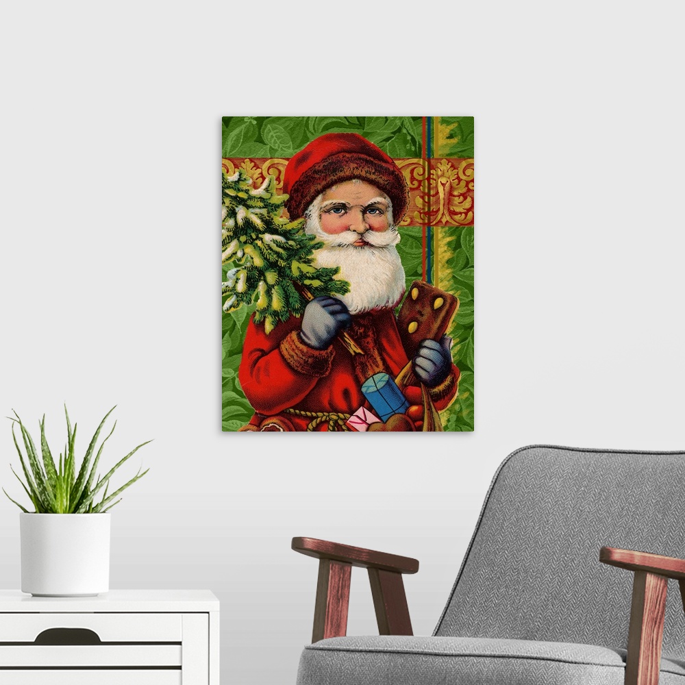 A modern room featuring Santa Collage I