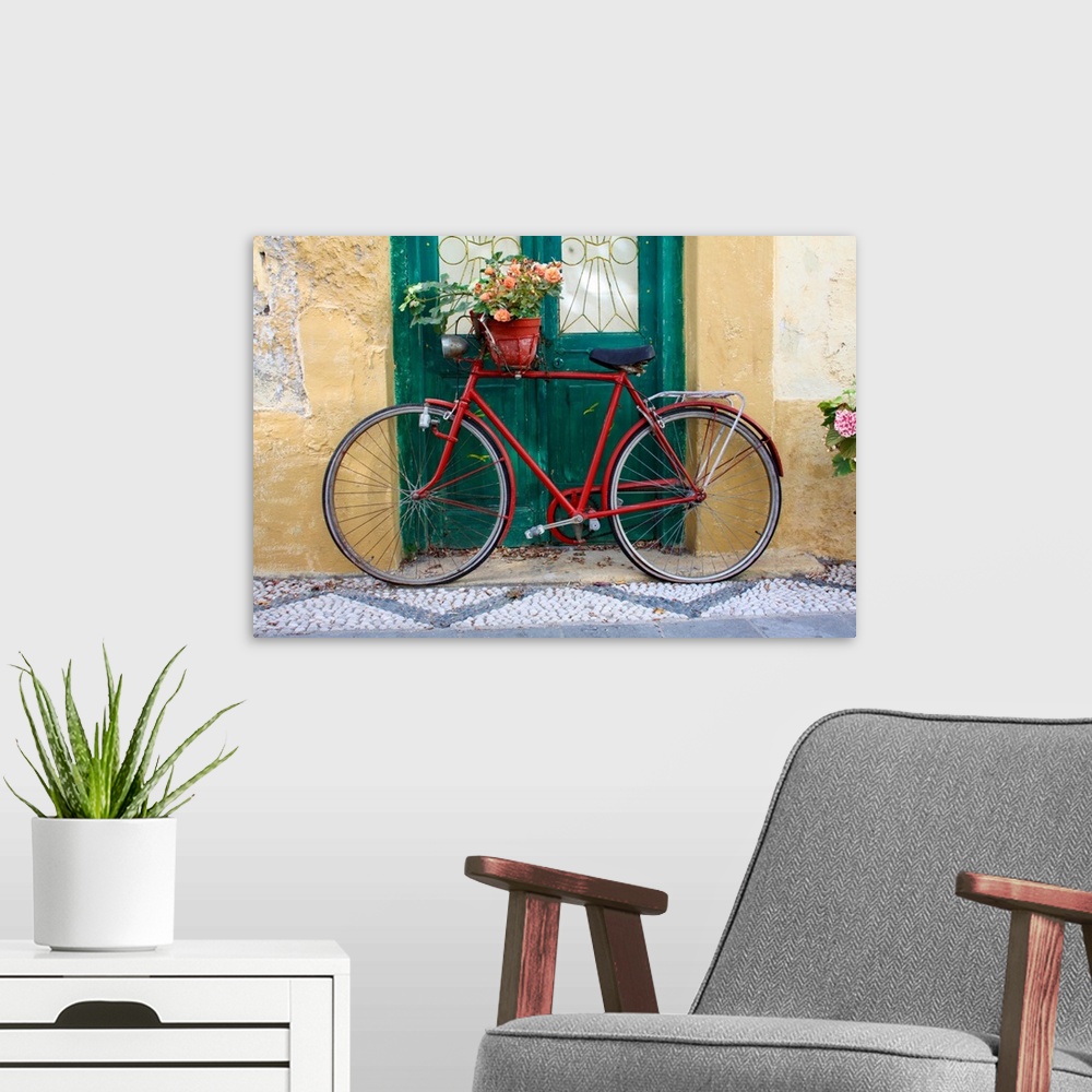 A modern room featuring Santorini Bicycle