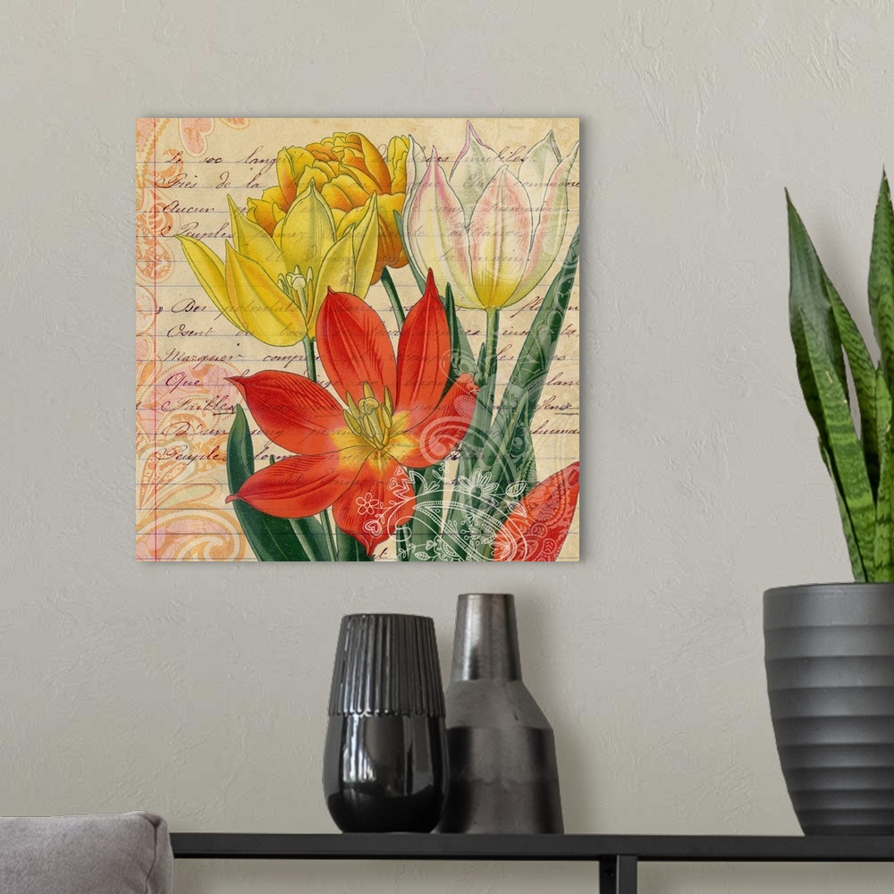 A modern room featuring Tulip Lesson II