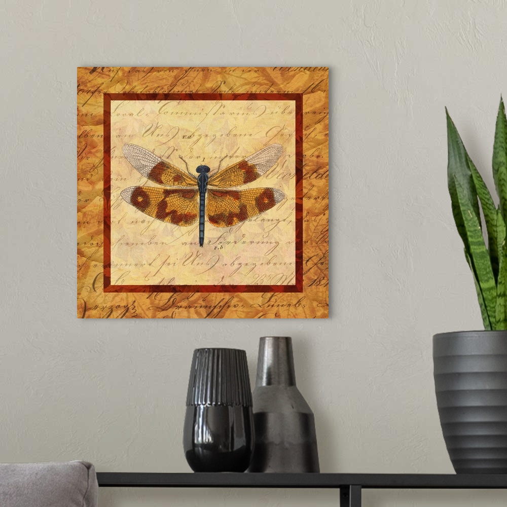 A modern room featuring Woodland Dragonfly I