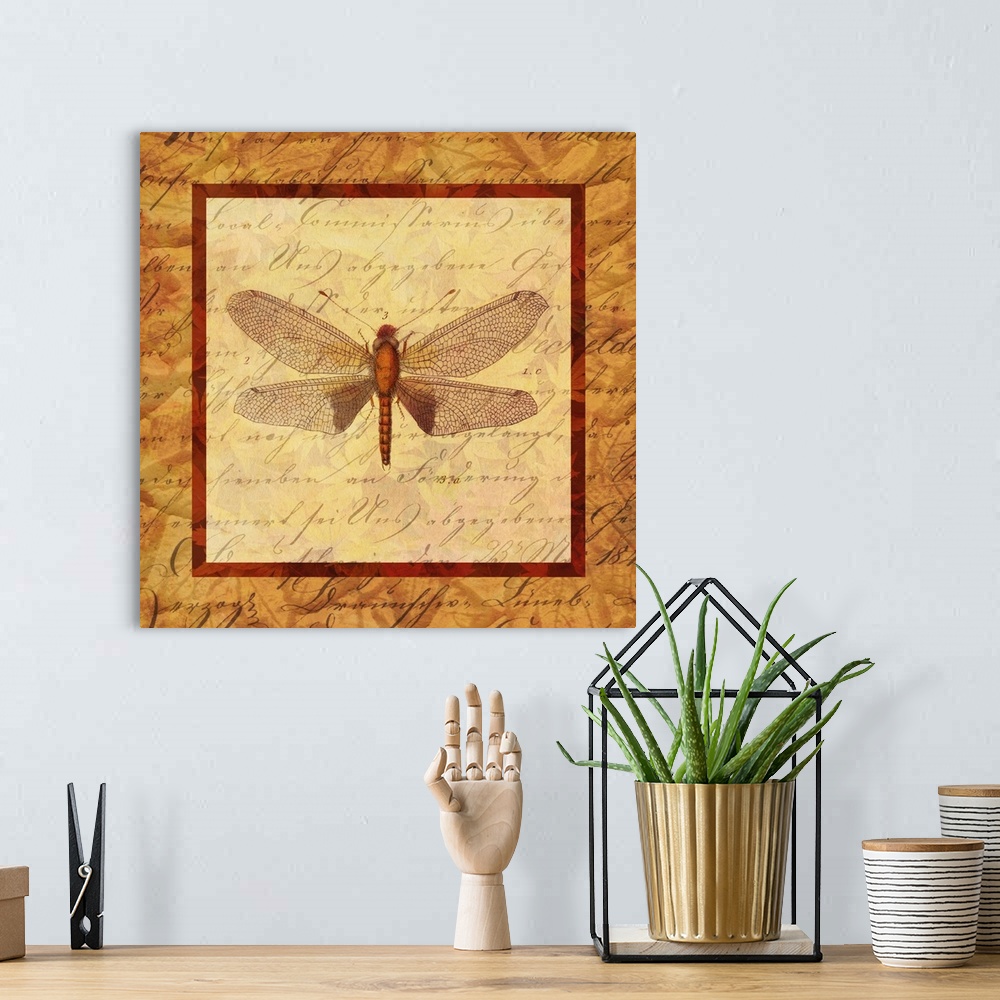 A bohemian room featuring Woodland Dragonfly II