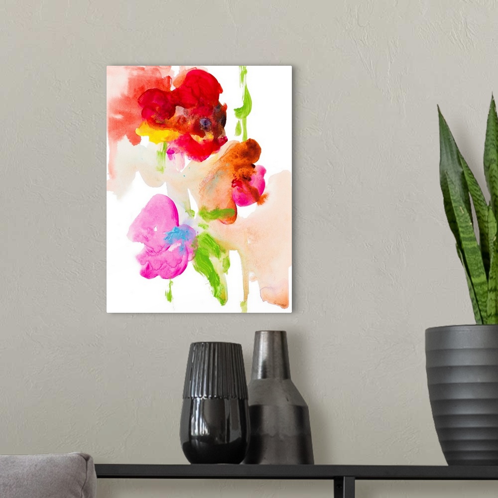 A modern room featuring Abstract Flower Study