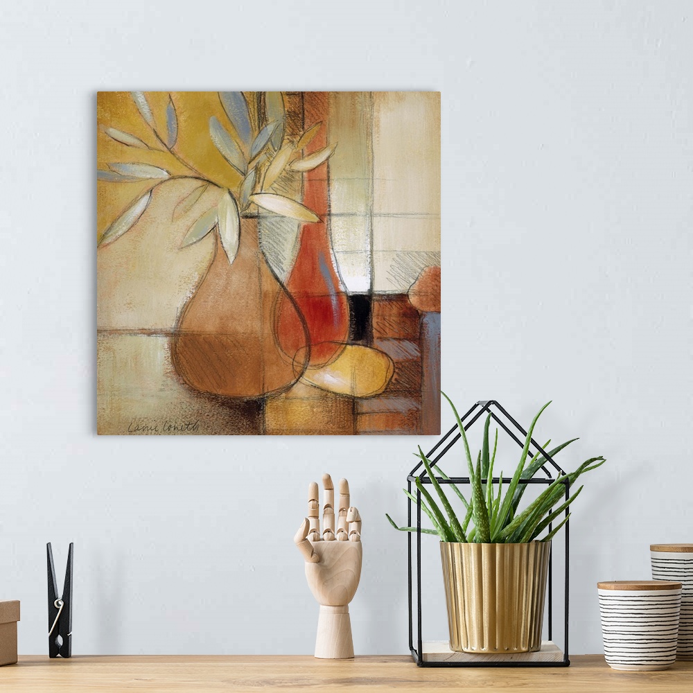 A bohemian room featuring Afternoon Bamboo Leaves I