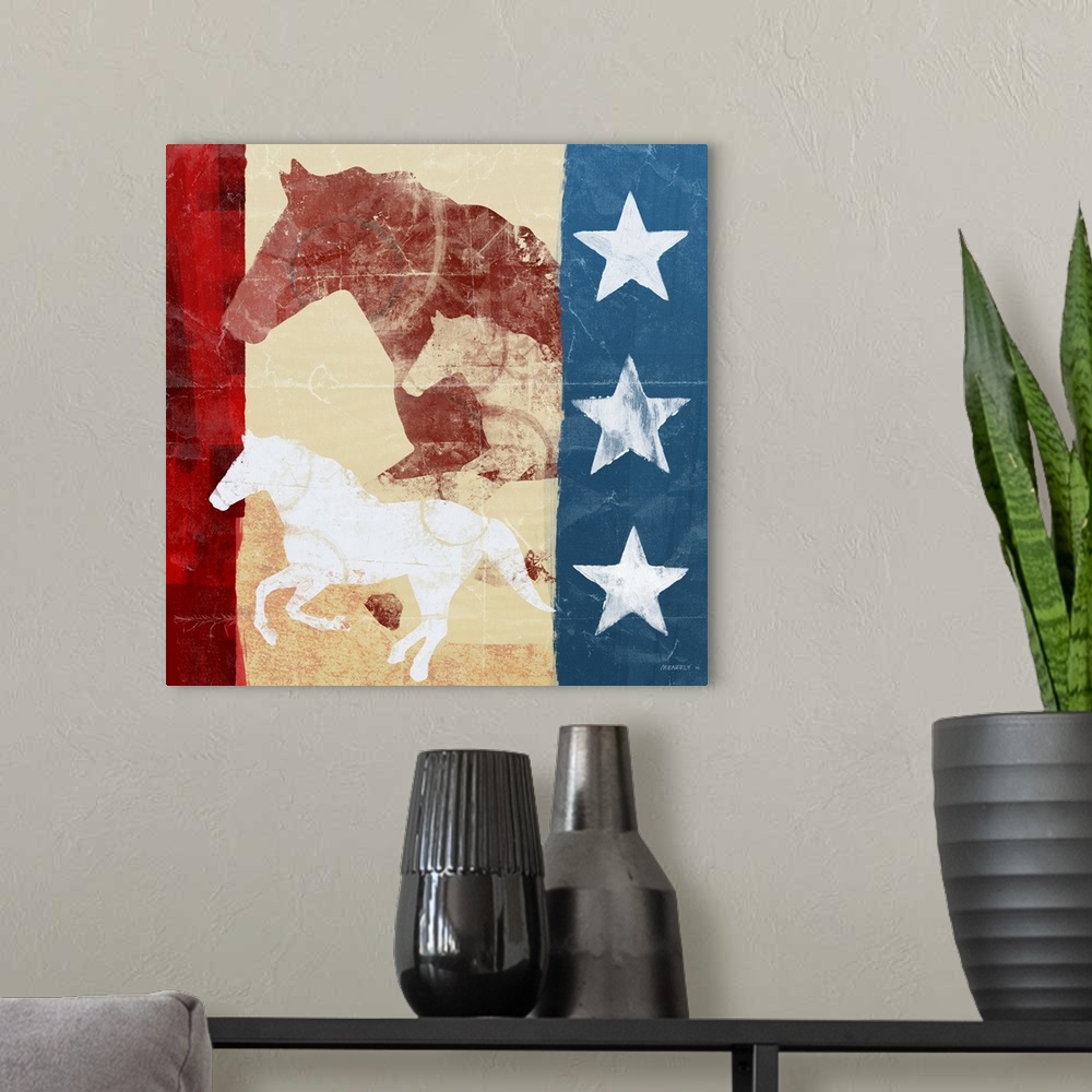 A modern room featuring American Horse I