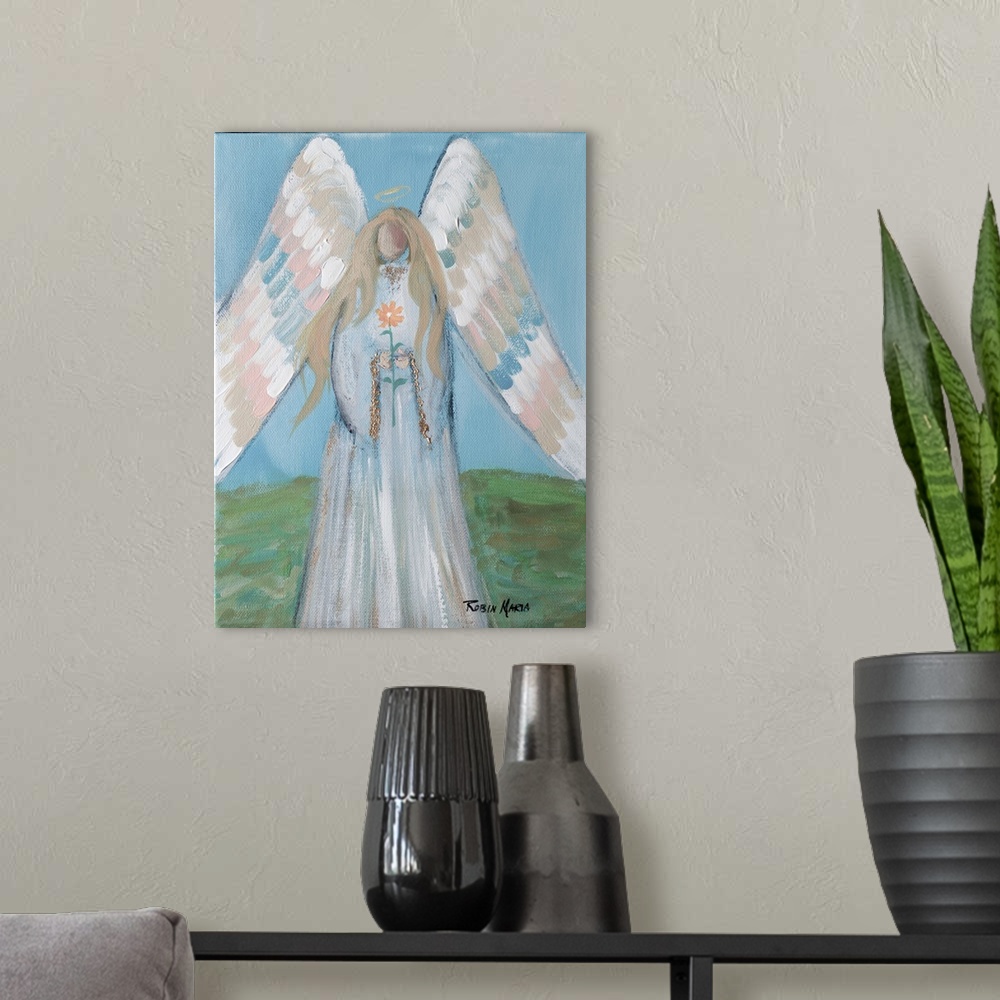 A modern room featuring Angel In Spring