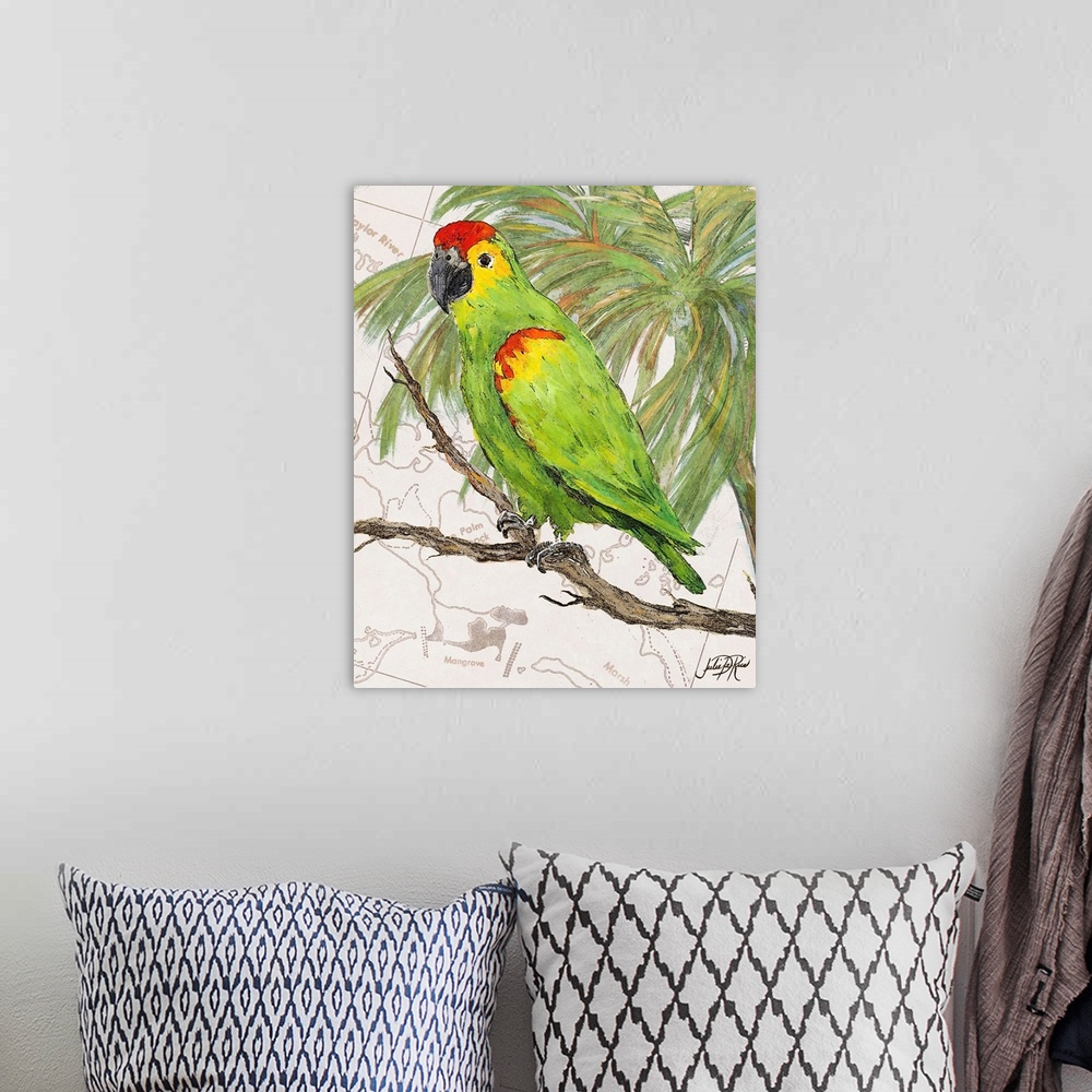 A bohemian room featuring Another Bird in Paradise II