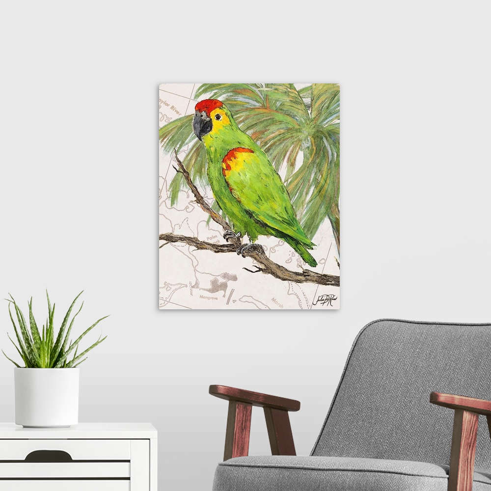 A modern room featuring Another Bird in Paradise II
