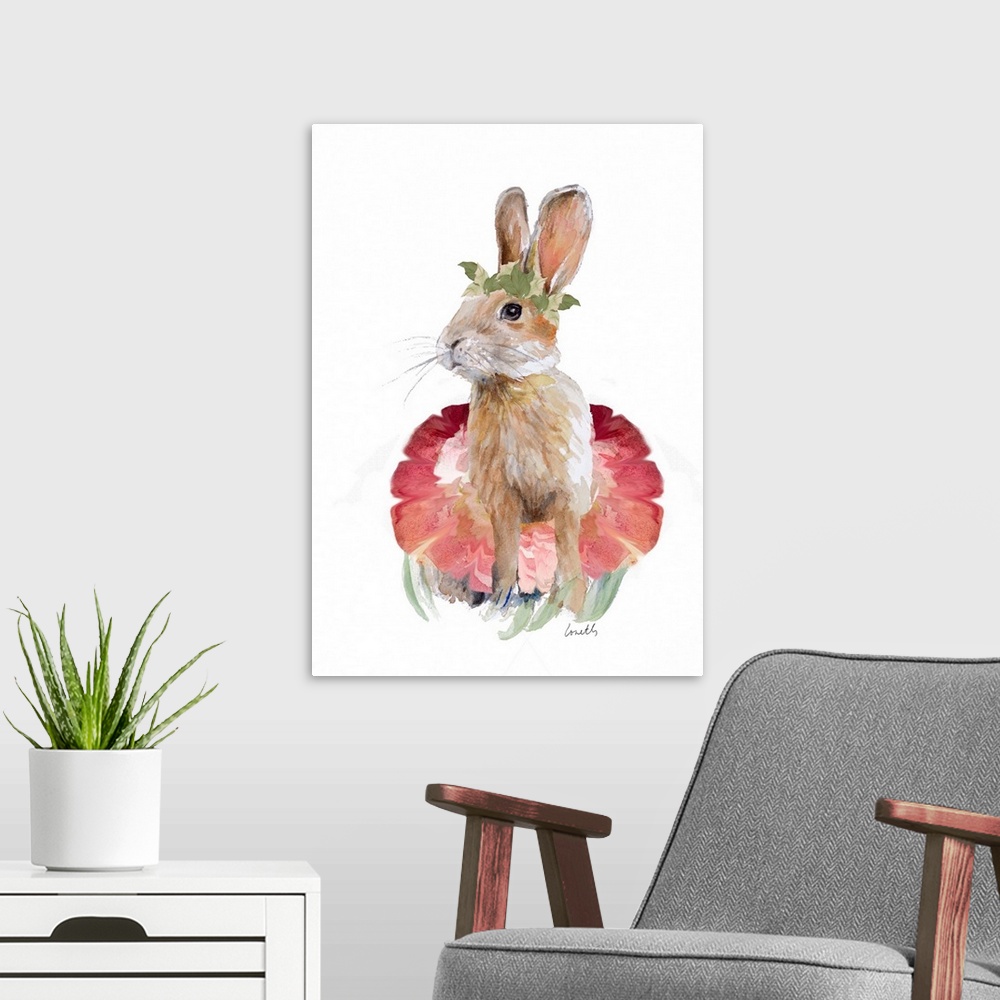 A modern room featuring Ballet Bunny I