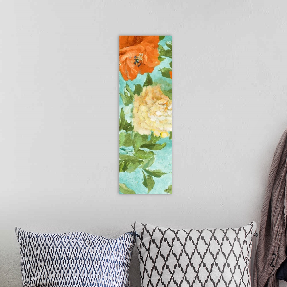 A bohemian room featuring Beauty of the Blossom Panel I