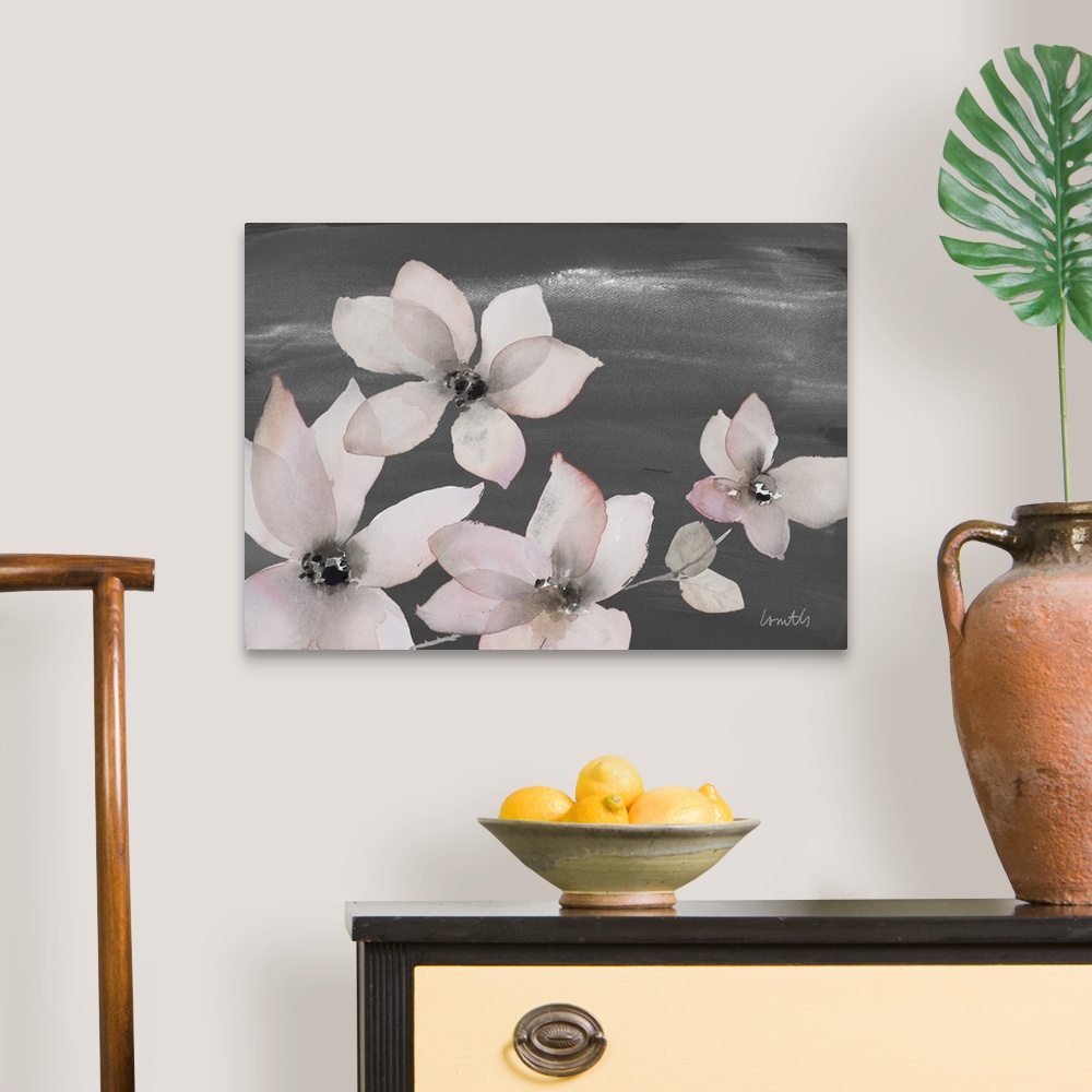 A traditional room featuring Blooming Whispers on Chalkboard II