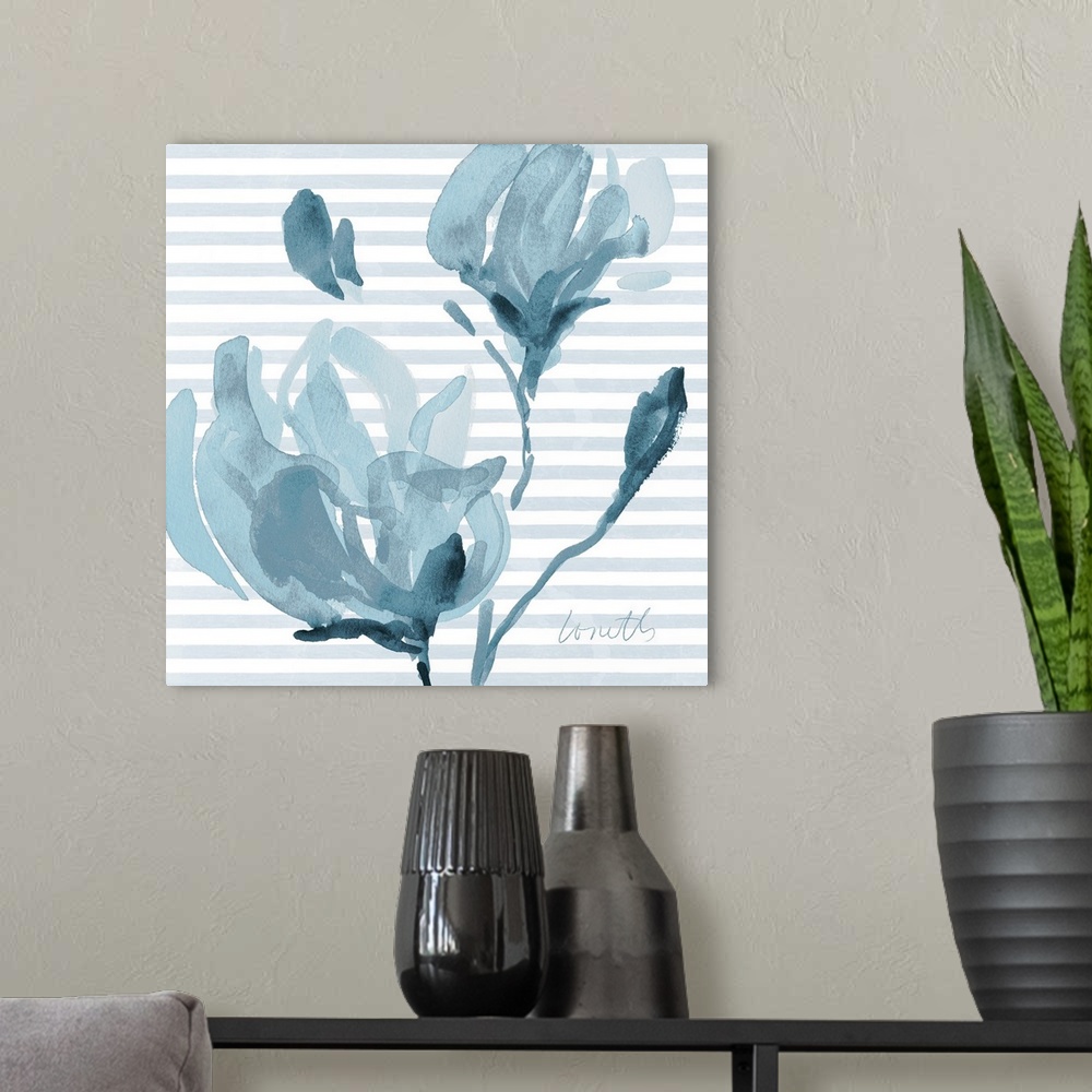 A modern room featuring Blue Magnolias I