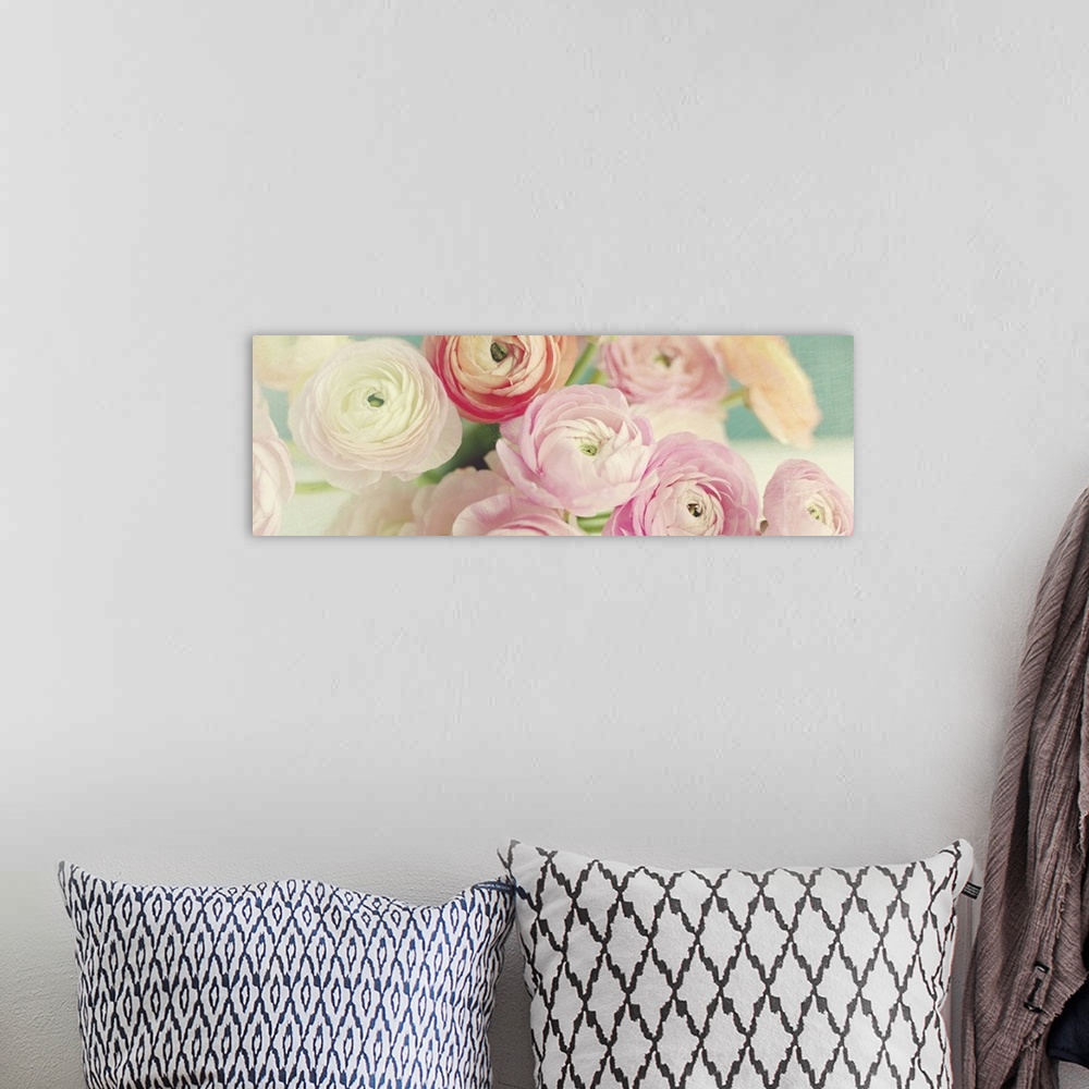 A bohemian room featuring Blushing Blossoms Panel