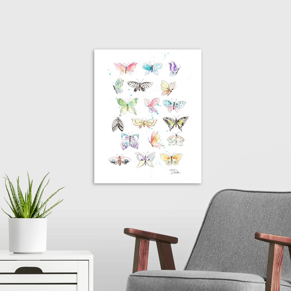 A modern room featuring Butterfly Collection