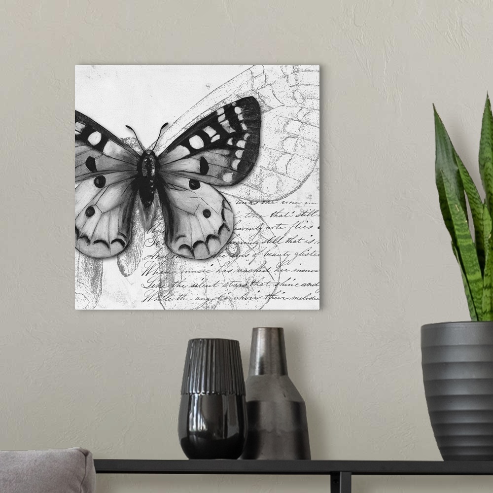 A modern room featuring Butterfly Studies I