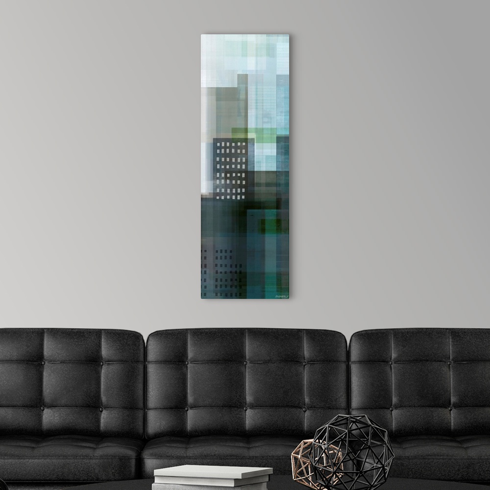 A modern room featuring City Emerald Panel I