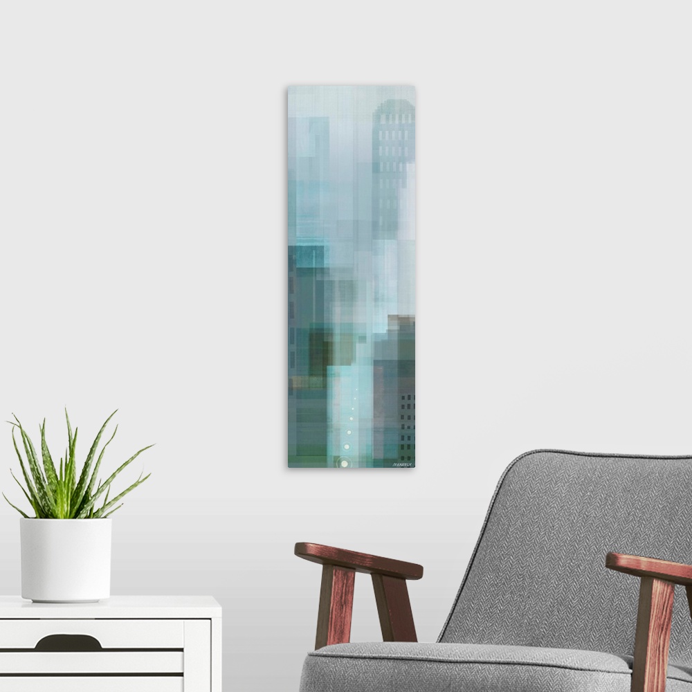 A modern room featuring City Emerald Panel II