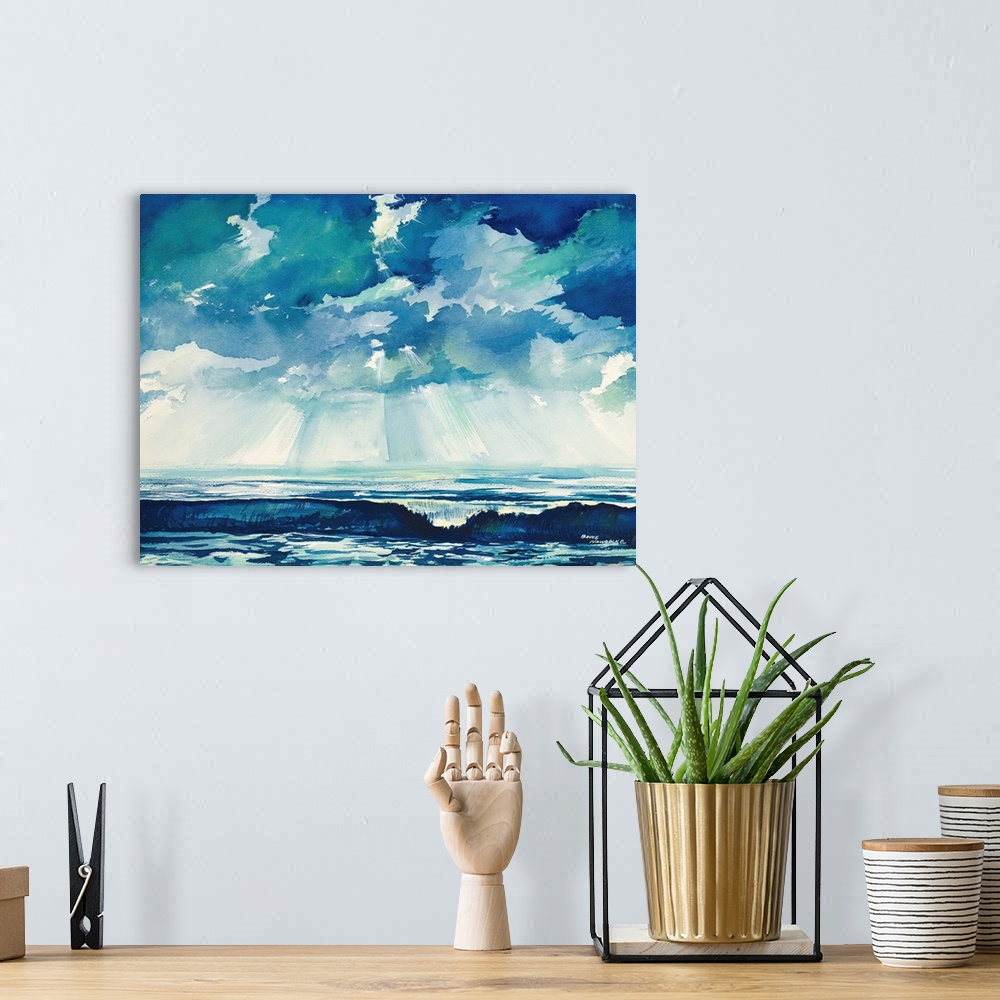 A bohemian room featuring Clouds And Ocean