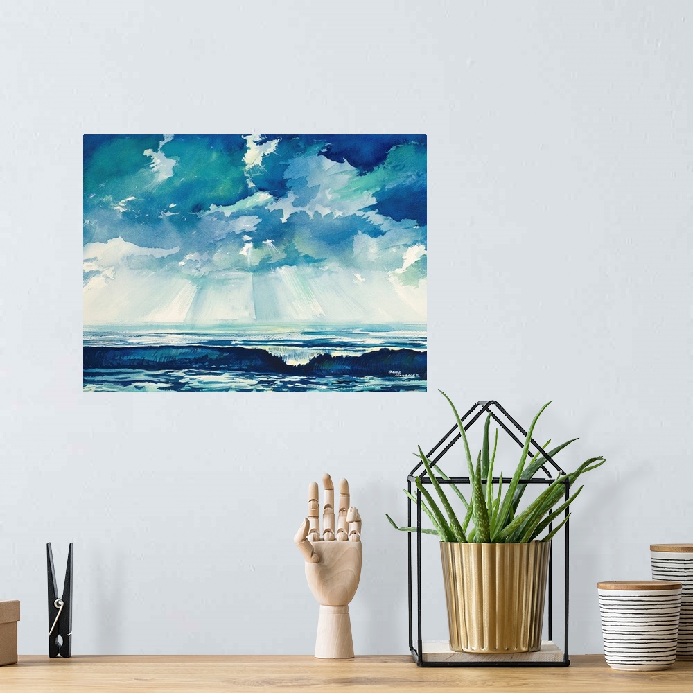 A bohemian room featuring Clouds And Ocean
