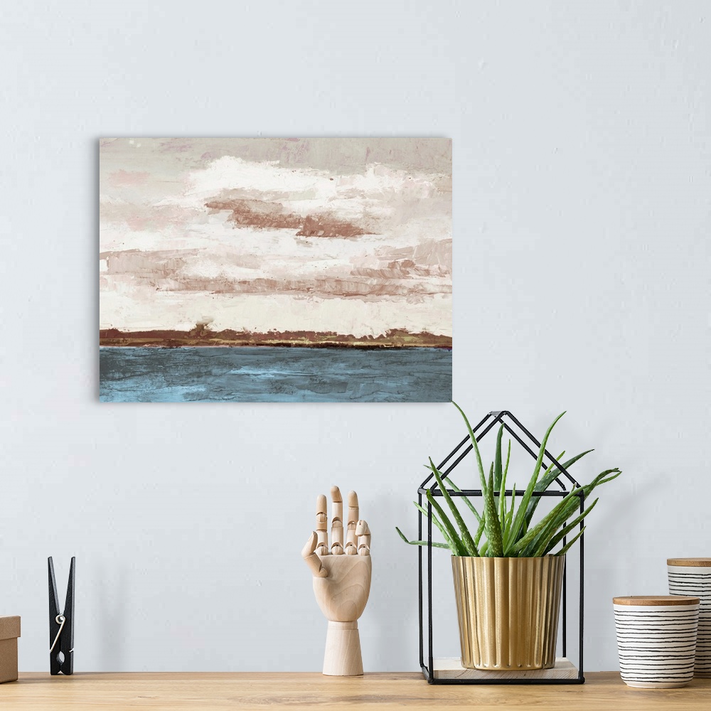 A bohemian room featuring Cloudy Shores And Pink Skies