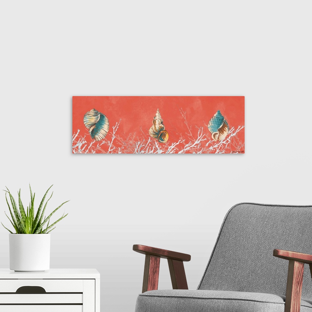 A modern room featuring Coral Panel I