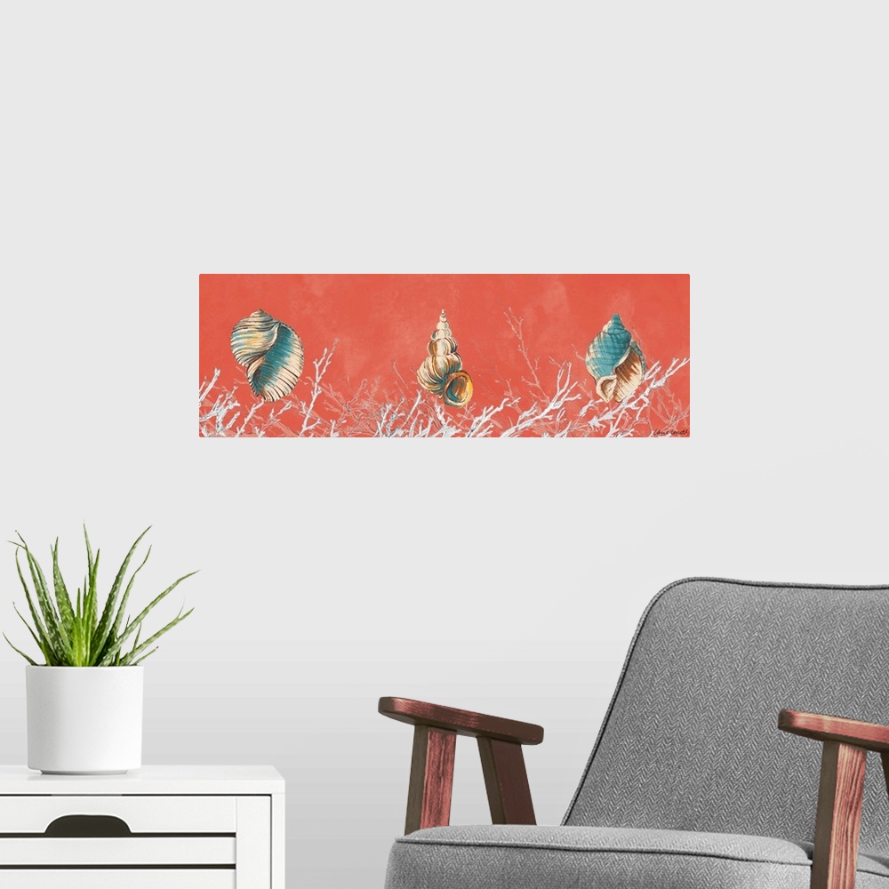 A modern room featuring Coral Panel I