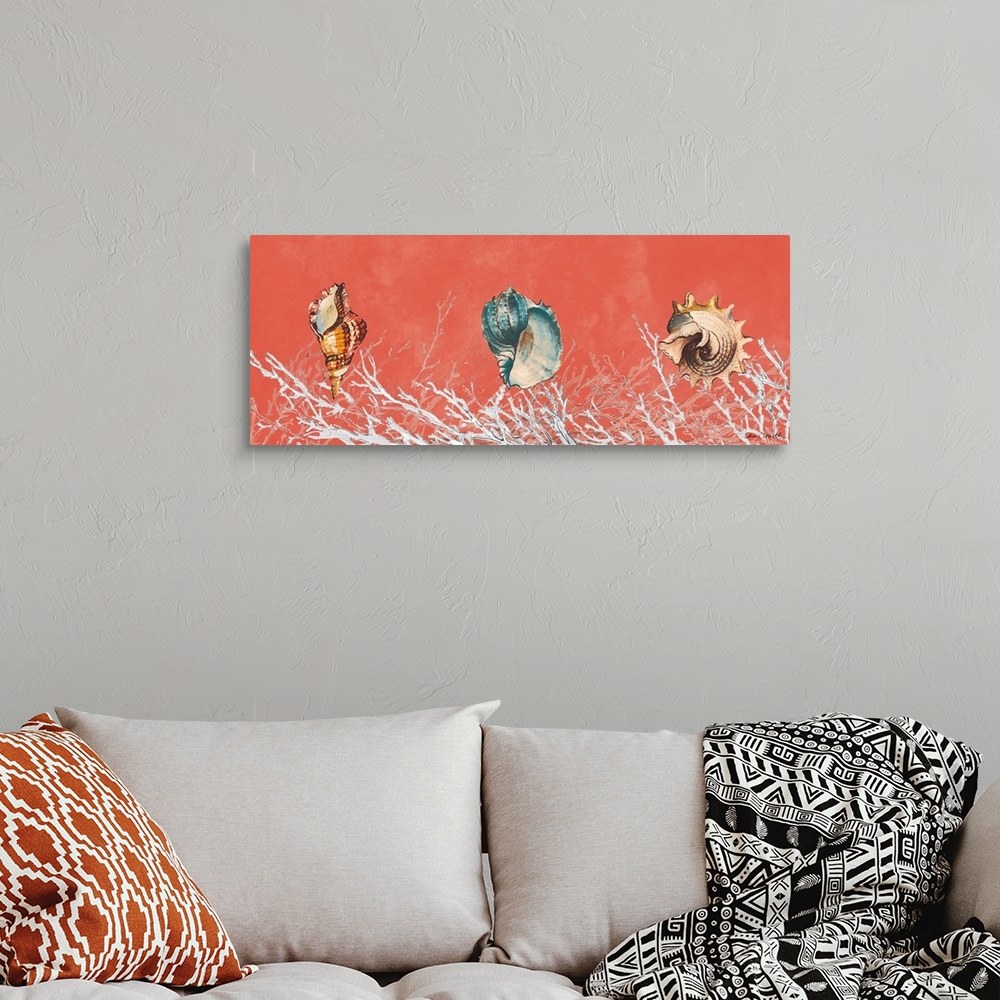 A bohemian room featuring Coral Panel II