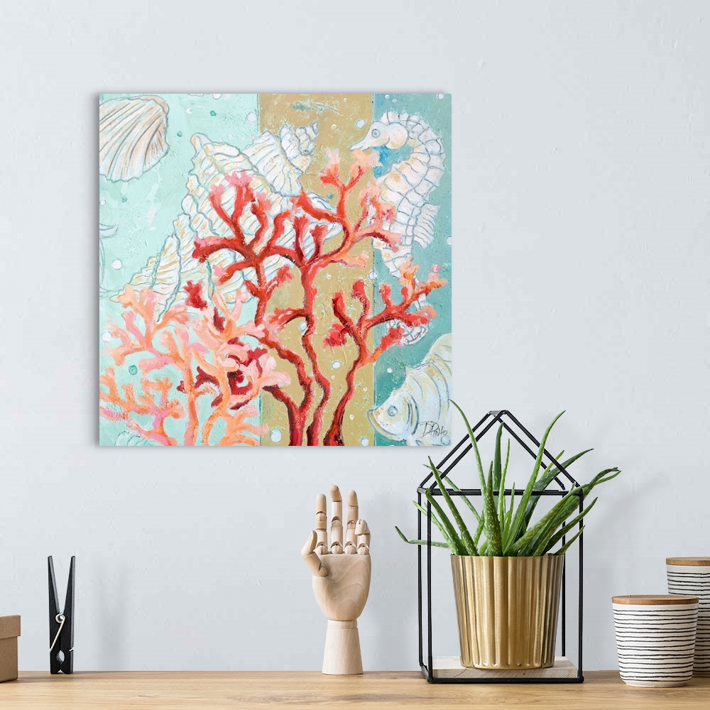 A bohemian room featuring Coral Reef II
