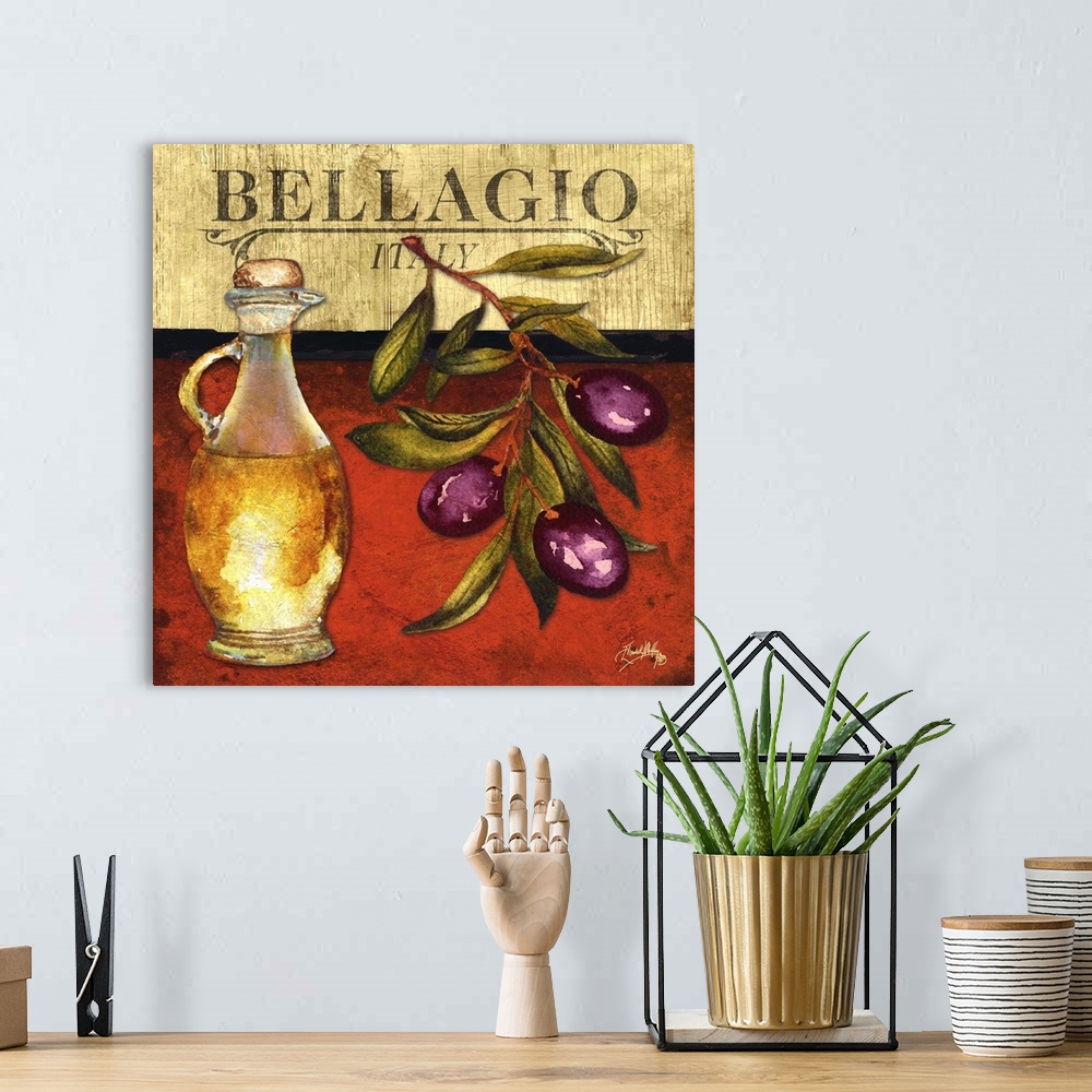 A bohemian room featuring "Bellagio" Italian kitchen art