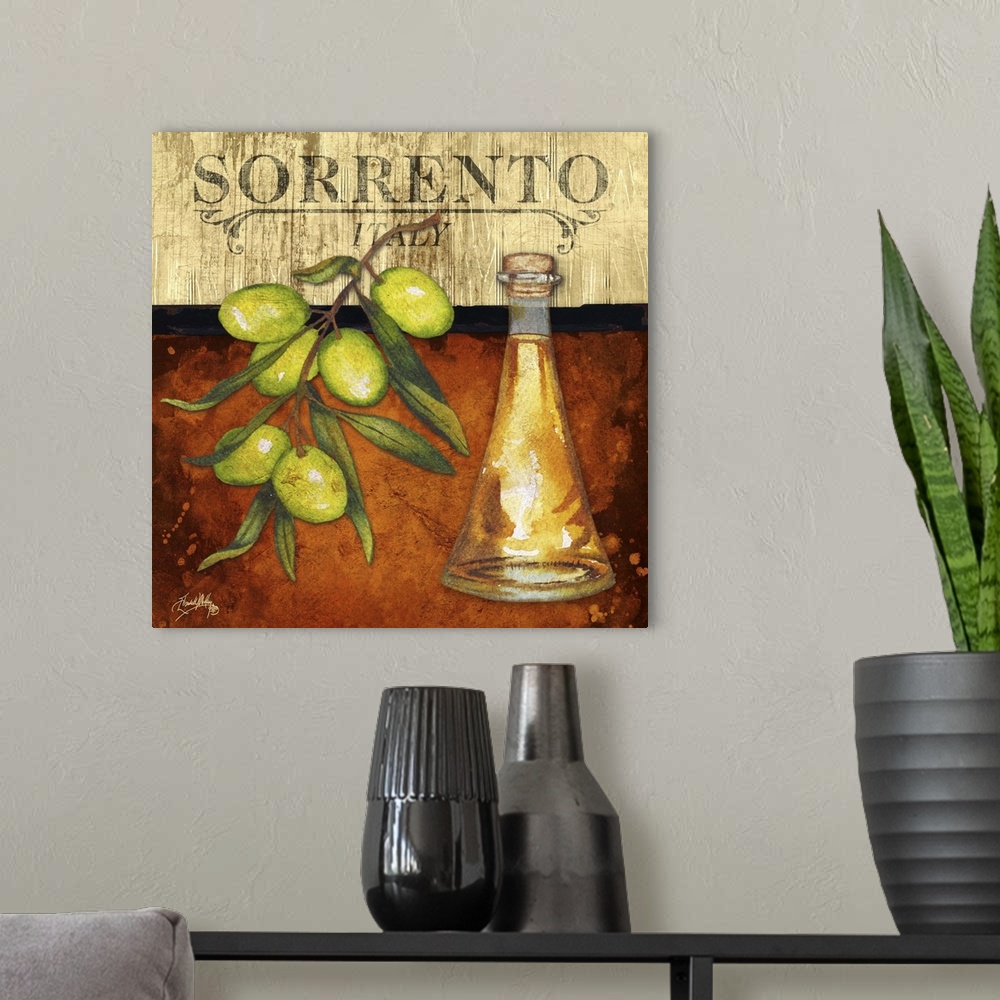 A modern room featuring "Sorrento" Italian kitchen art