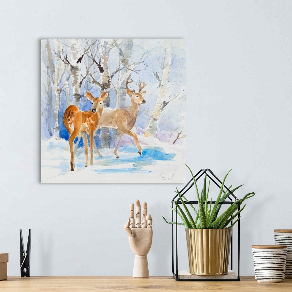 A bohemian room featuring Deer in the Cypress