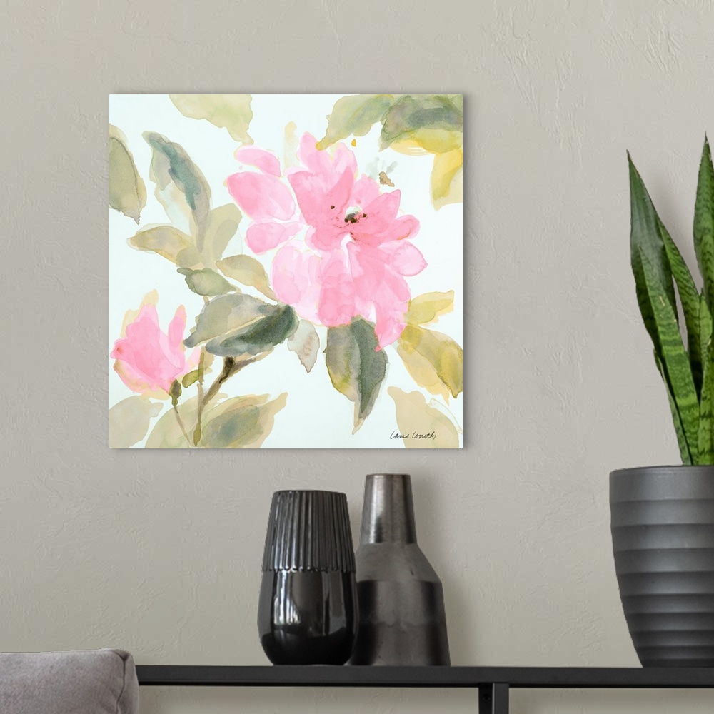 A modern room featuring Early Pink Blooms I