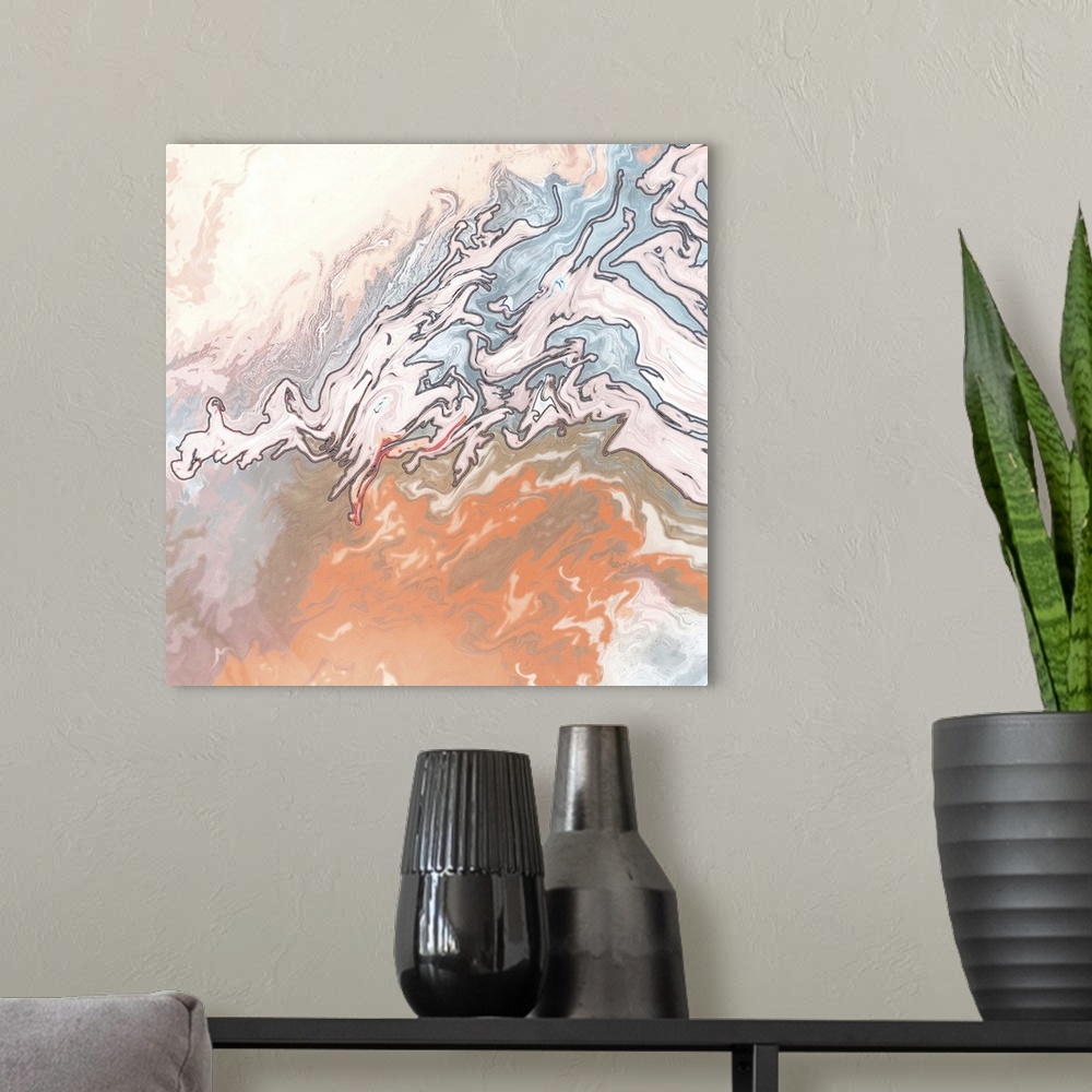 A modern room featuring Earthly Agate