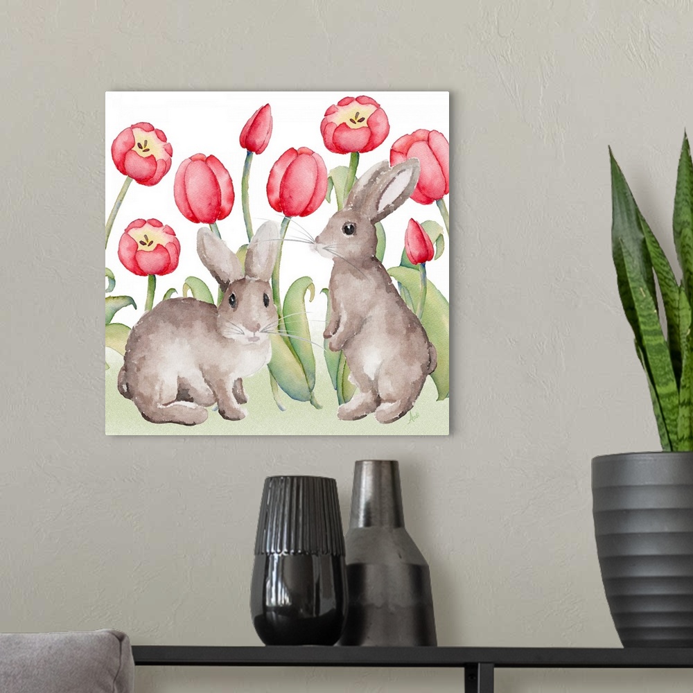 A modern room featuring Easter Tulip II