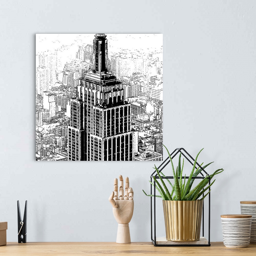 A bohemian room featuring Empire State Sketch