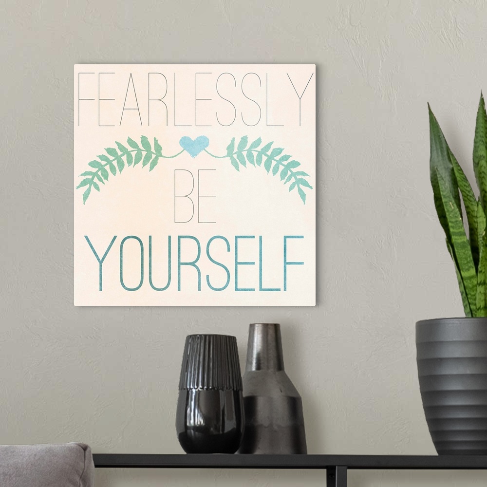 A modern room featuring Fab Self II (Fearlessly Be Yourself)