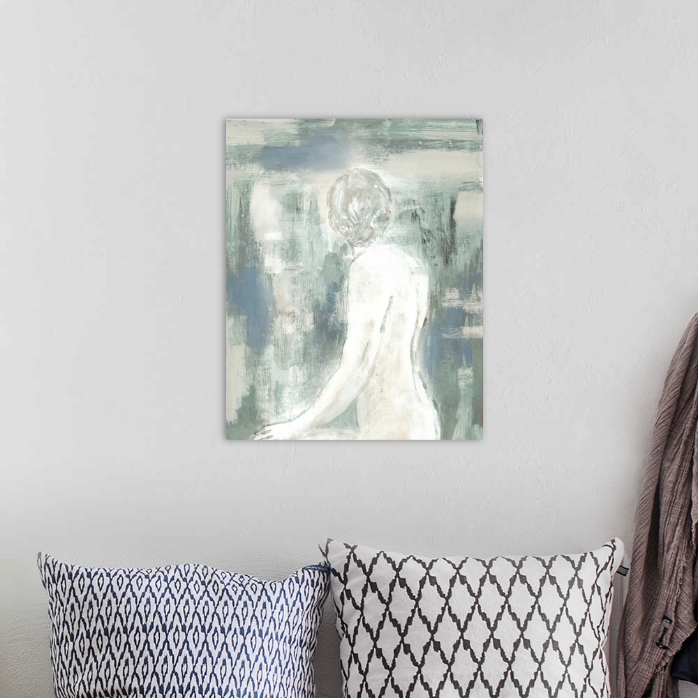 A bohemian room featuring Figure on Abstract II