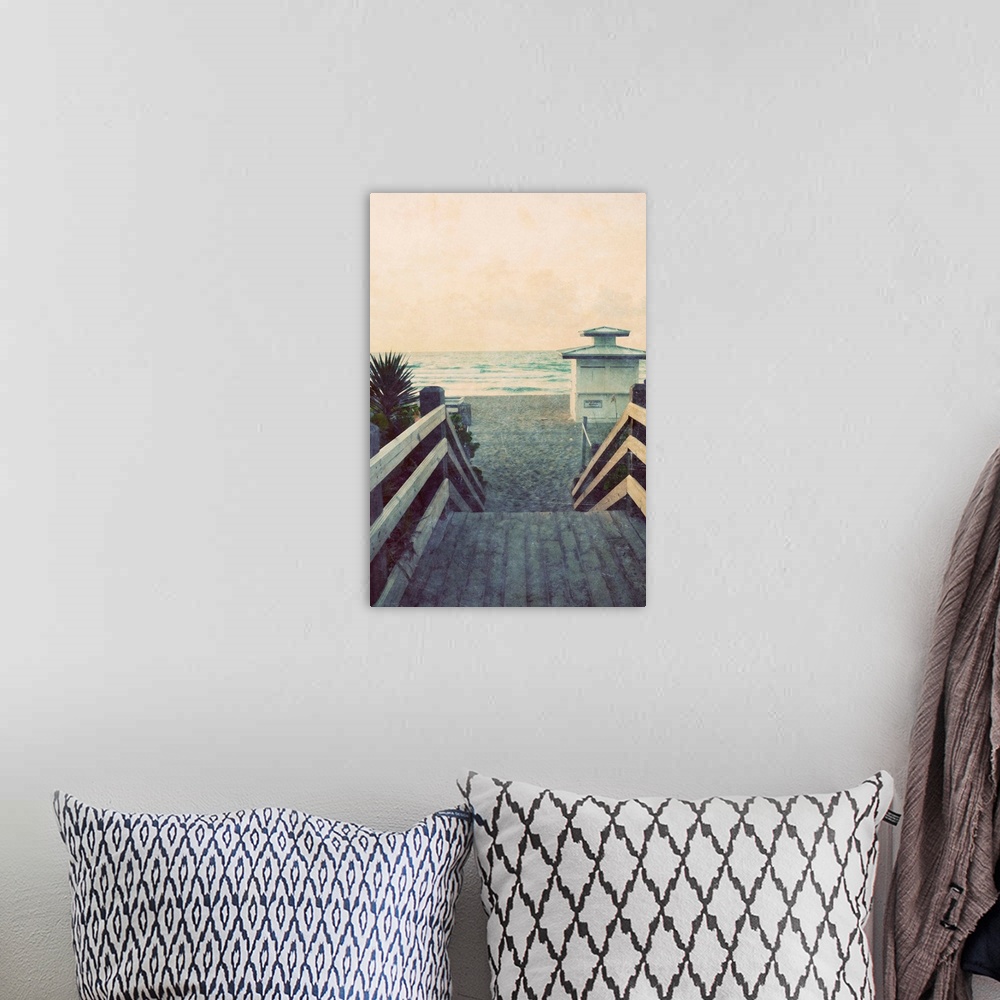 A bohemian room featuring Filtered Beach Photo I