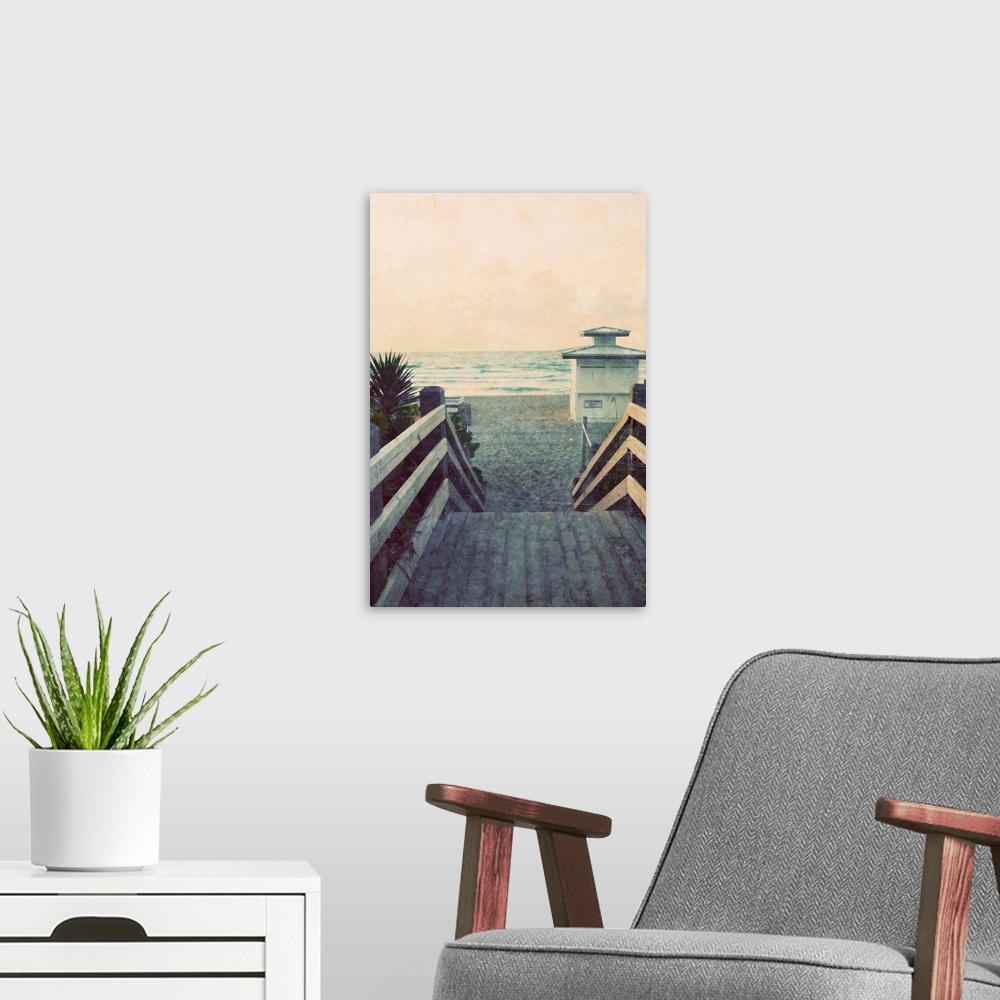 A modern room featuring Filtered Beach Photo I