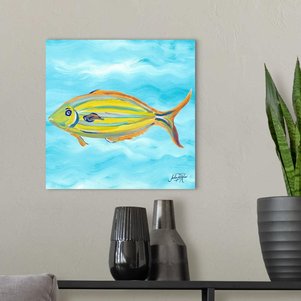 A modern room featuring Fish Underwater I